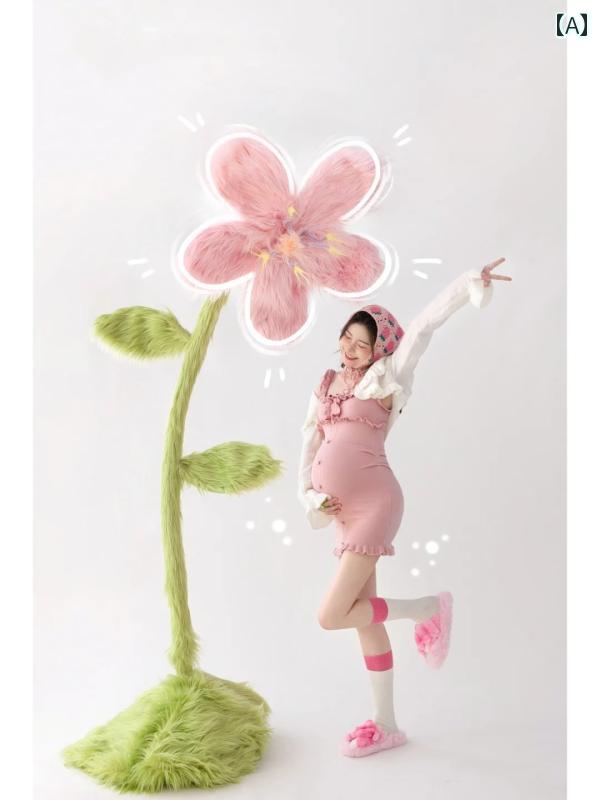 妊婦 マタニティ フォト ファッション 服 写真撮影 アート 小道具 レトロ フォトスタジオ 衣装 かわいい おしゃれ