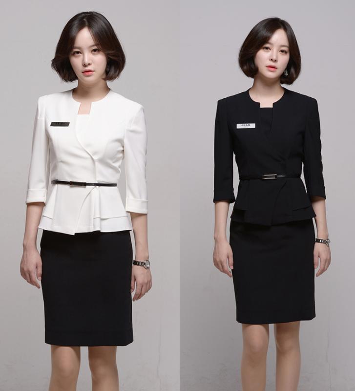 エステ 制服 ユニフォーム 制服 おしゃれ シンプル 上品 韓国 スリムフィット 美容 作業着 スカート フロント 病院 コンサルタント 大きめサイズ ポリエステル エステ