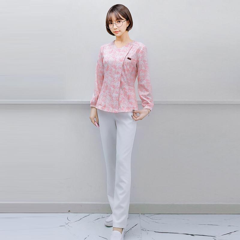 クリニック 制服 介護 リハビリ ユニフォーム 韓国 ロング 医療 病院 美容 大きめサイズ おしゃれ かわいい レディース エステ マッサージ サロン｜セキュアデポ