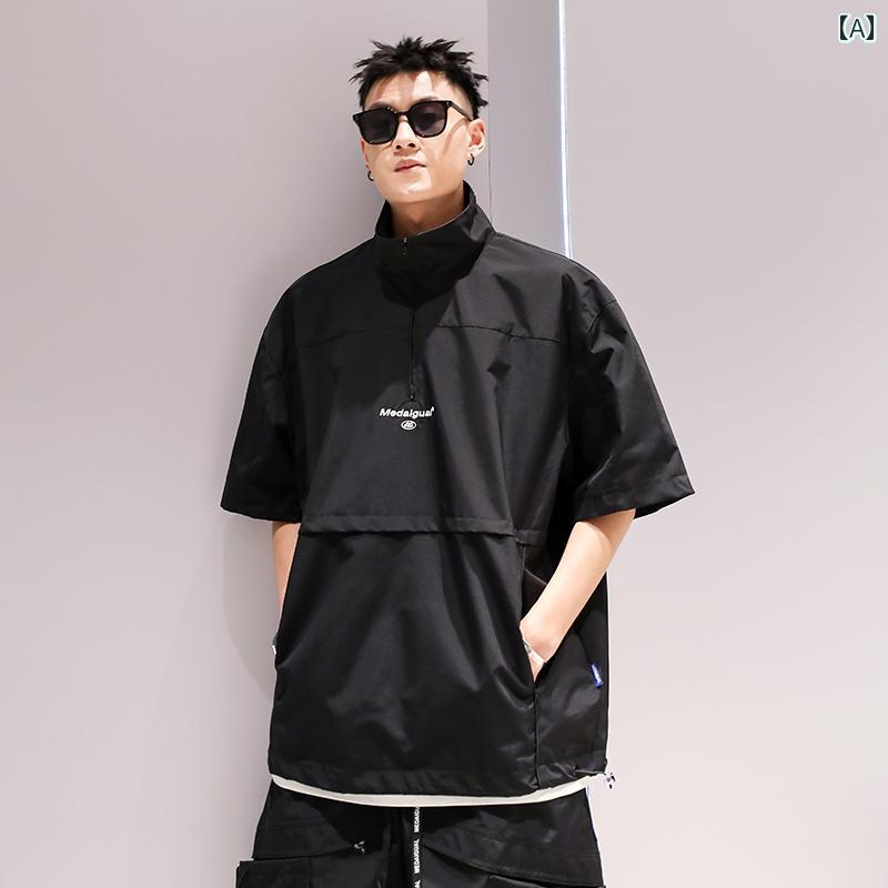 半袖 Tシャツ メンズ 夏 トップス ショートパンツセット 韓国 カジュアル オーバーサイズ ゆったり ストリート おしゃれ かっこいい 着やい 動きやい 快適 イベント フェス レジャー アウトドア ダンス 衣装 パフォーマンス