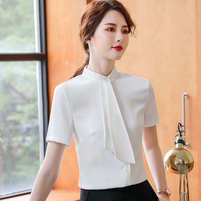 レディース トップス シャツ ブラウス 通勤 ビジネス オフィス 上品 婦人服 シャツ ブラウス シフォンシャツ 半袖 タイトスカート スリムフィット