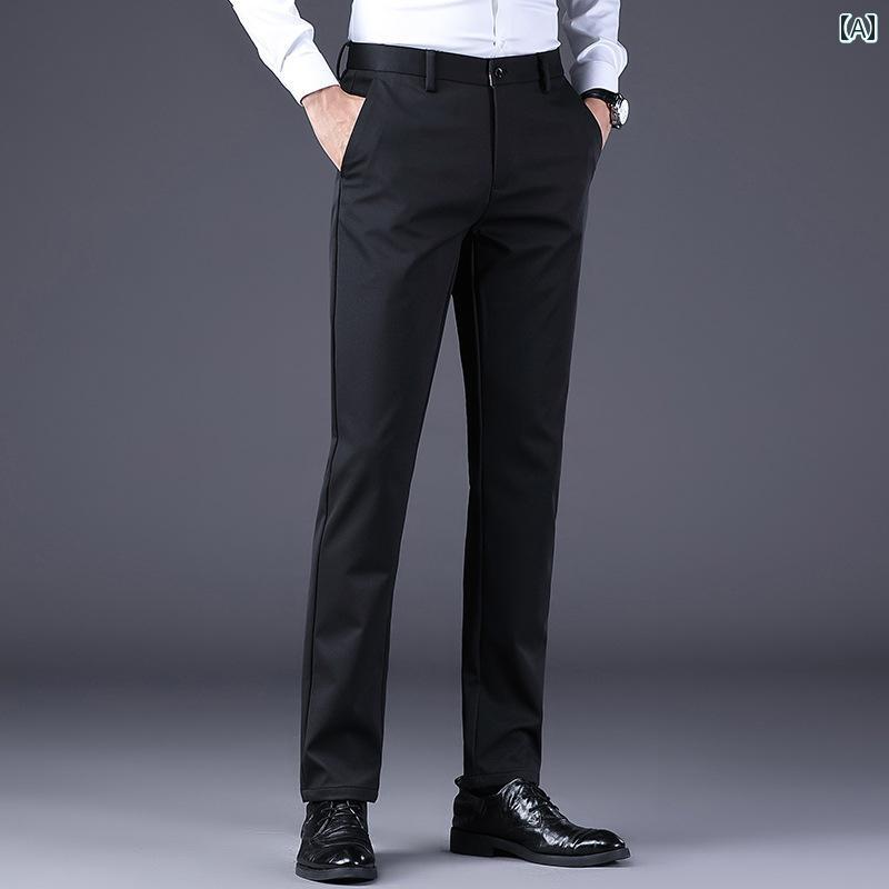 スラックス スーツ パンツ メンズ メンズ ファッション ボトムス ビジネス カジュアル 夏 フォーマル ズボン ロング パンツ ストレート ノーアイロン｜セキュアデポ 6,511円