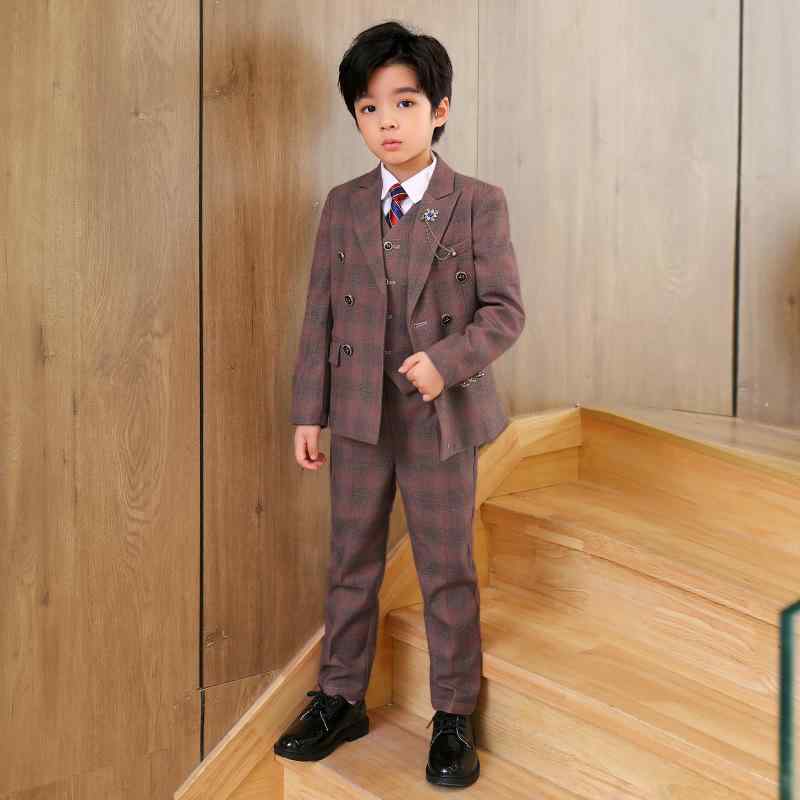 フォーマル スーツ キッズ 子供服 発表会 おしゃれ ファッション 男の子 ドレス 英国風 結婚式 フラワーガール チェック セット ブリティッシュ パフォーマンス ボーイズ 7,697円