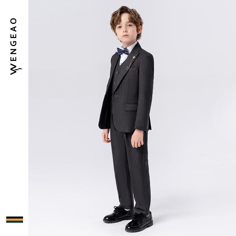 フォーマル スーツ キッズ 子供服 発表会 おしゃれ ファッション 男の子 ホスト パフォーマンス フラワーガール ドレス ブリティッシュ ボーイズ ストライプ セット