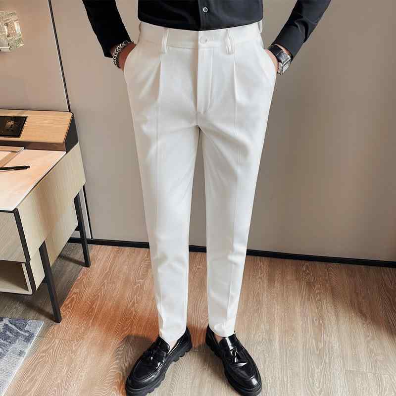 スラックス メンズ ファッション スーツ パンツ ビジネス フォーマル カジュアル スタイリッシュ ズボン ロング ストレート ハイウエスト スリム メンズ 衣料品 面接 仕事 紳士服