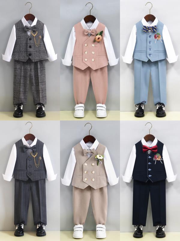 子供 男の子 スーツ 英国風 ベビー 赤ちゃん 1歳 チェック パーティー パフォーマンス 衣装 ブリティッシュ 薄手 オールシーズン通