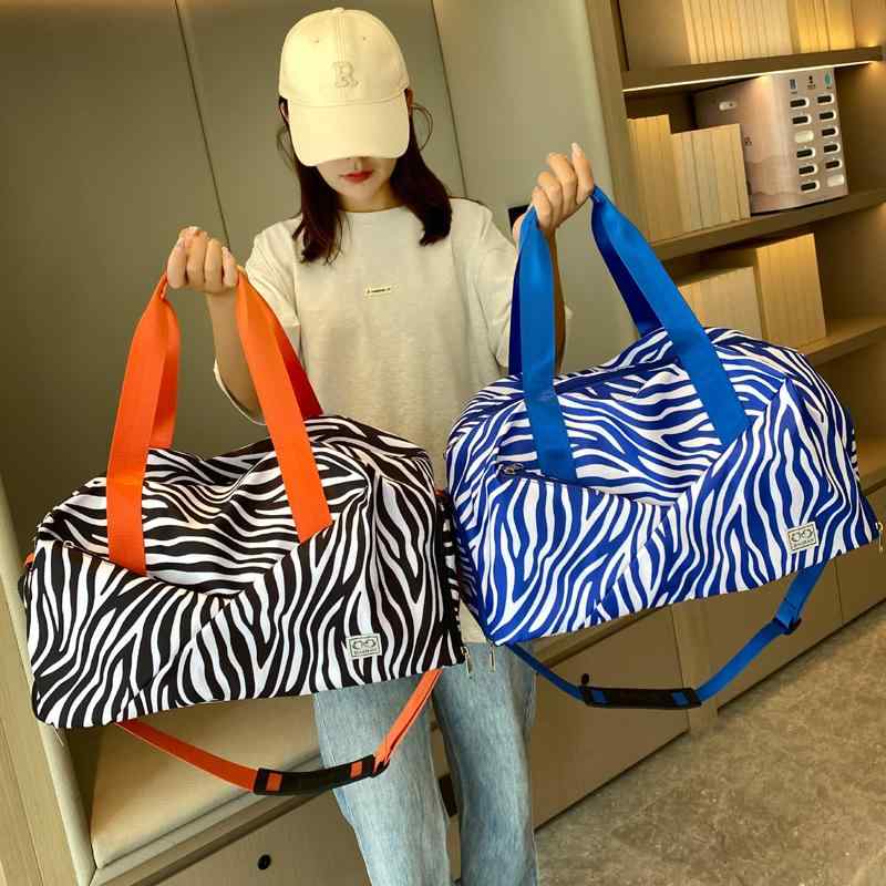 ジム バッグ レディース メンズ ファッション 鞄 オールシーズン 旅行 トラベル バッグ 大容量 乾湿分離 ポリエステル アニマル柄
