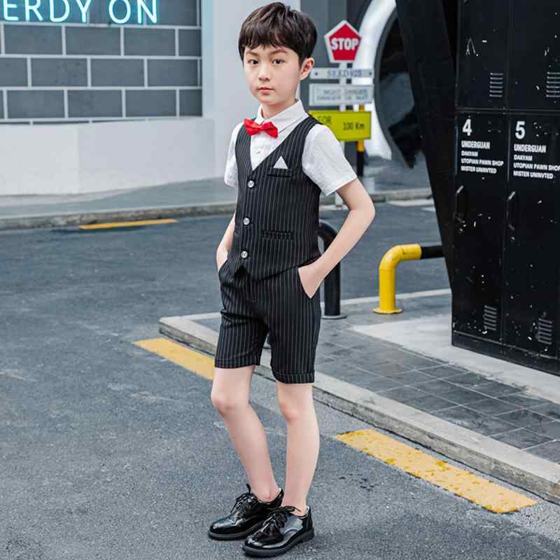 キッズ 男の子 セレモニースーツ フォーマル おしゃれ着 ベストスーツ ストライプ 子供 パフォーマンス イギリス ボーイズ スーツ 結婚式 子供 スリムスーツ
