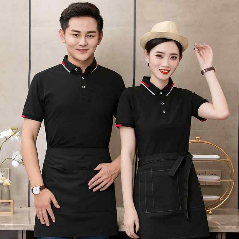 飲食店 業 制服 ユニフォーム レディース メンズ メンズ レディース兼 ウェイター カフェ レストラン 洋菓子店 作業着 夏 ポロシャツ