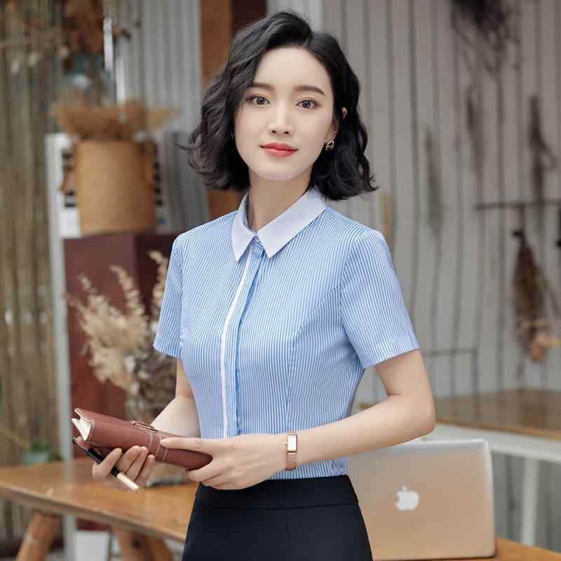 レディース ブラウス スカート オフィス 制服 ユニフォーム レディース オフィス ビジネス デスクワーク フロント 作業着 夏 半袖
