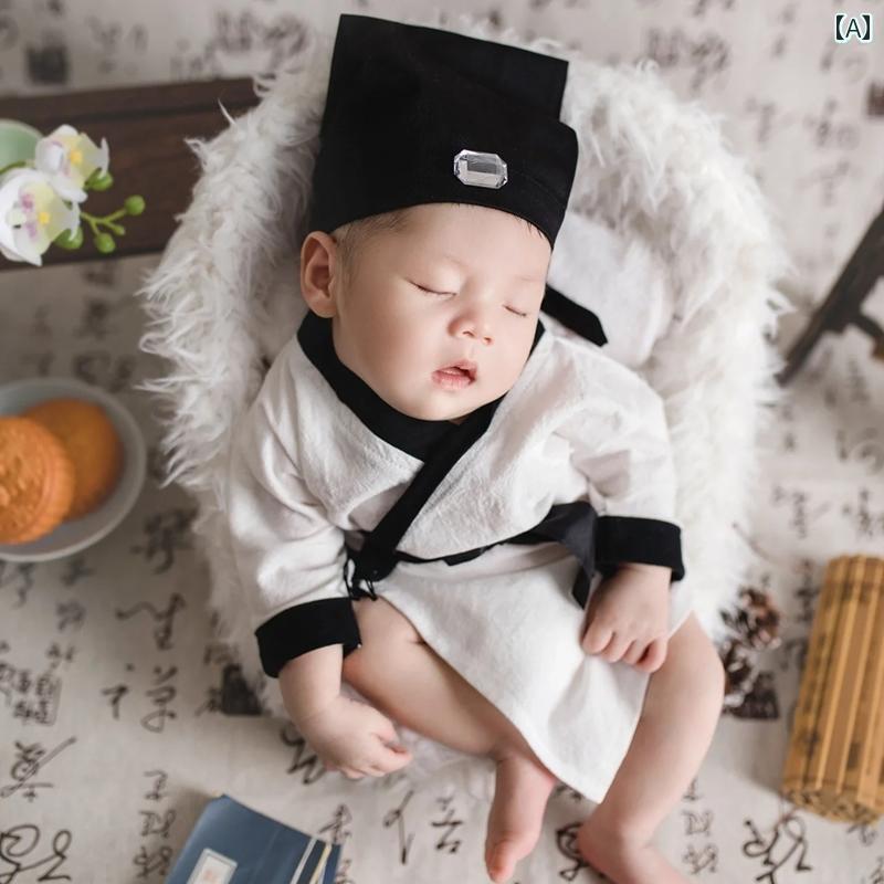 赤ちゃん ベビー フォト ファッション 服 写真撮影 レトロ スタジオ 衣装 かわいい おしゃれ 100日 チャイナ風 ドレス 花 フラワー
