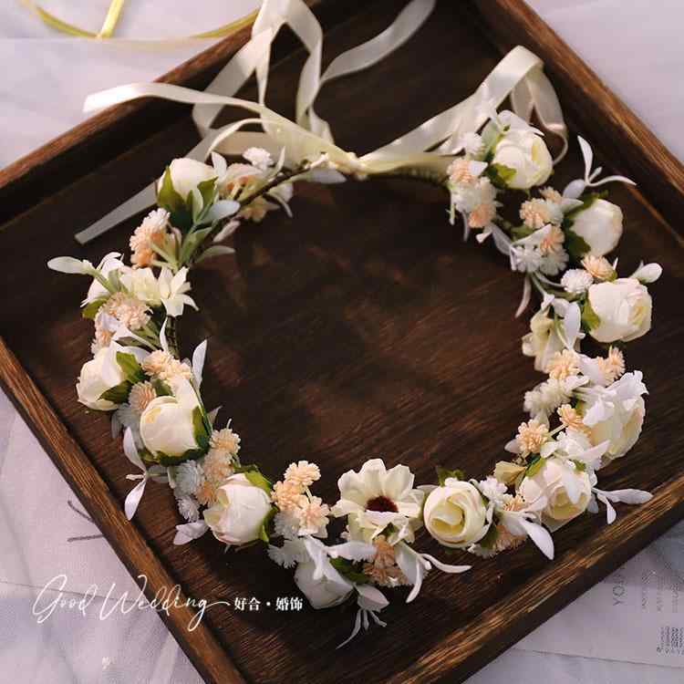 花冠 花輪 レディース アクセサリー 花 ヘッド バンド フォレスト スーパー フェアリー ガーランド ヘッドドレス ガーゼ ブライダル ガーランド ラタン スーパー フェアリー 旅行 写真映え アクセサリー