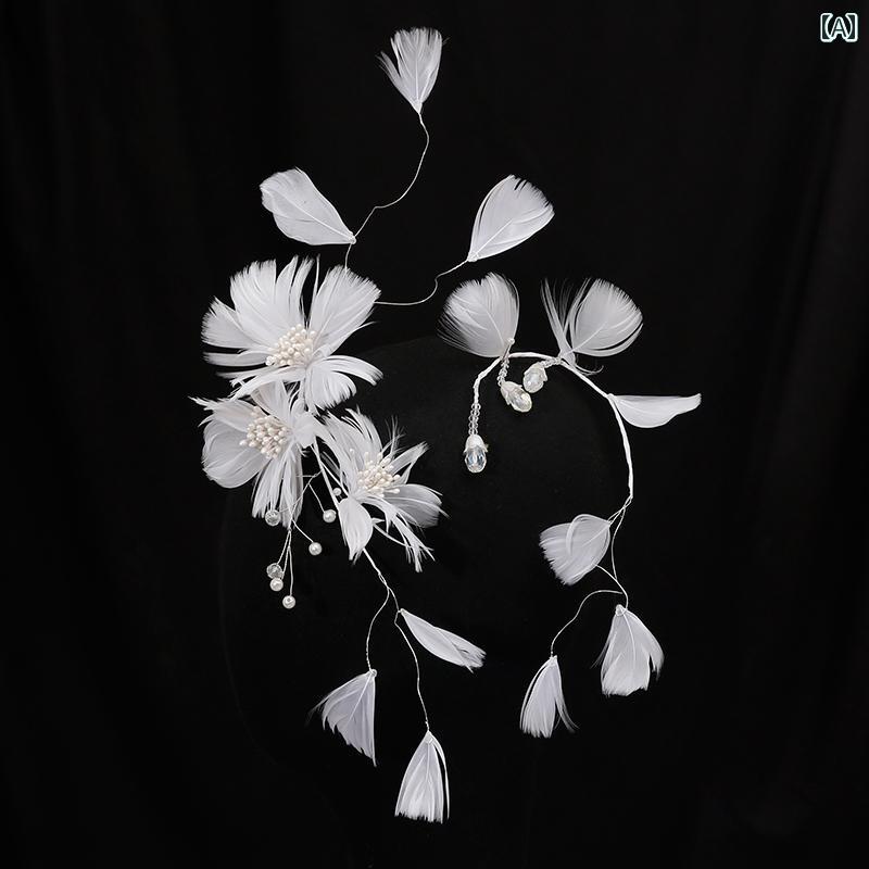 ウエディング 花嫁 ヘッドドレス ヘアピン ヘアアクセサリー 結婚式 髪飾り イヤリング アクセサリー エレガント 新婦 ギフト