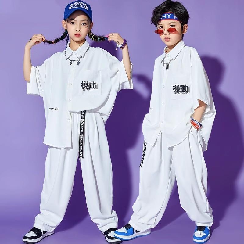 キッズ ストリート ファッション セットアップ ジュニア ダンス 子供服 男の子 ヒップ ホップ スーツ パフォーマンス 女の子 ジャズ