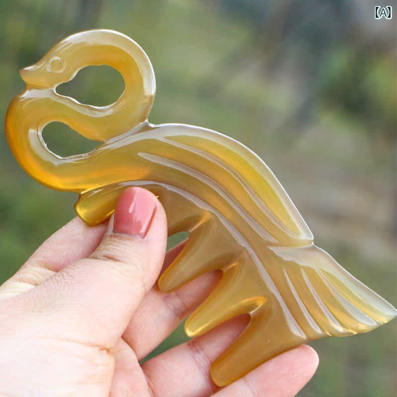 櫛 粗目 広目 家庭 マッサージ ヘアケアコーム ヘッド コンパクト タイプ別 ハンドルレス ナチュラル 牛角櫛 婦人 ヘアケア