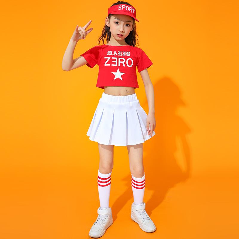 キッズ ストリート ファッション セットアップ 子供服 ヒップ ホップ クール ダンス パフォーマンス チアリーディング カジュアル 衣装 女の子 女の子 韓国 4,444円