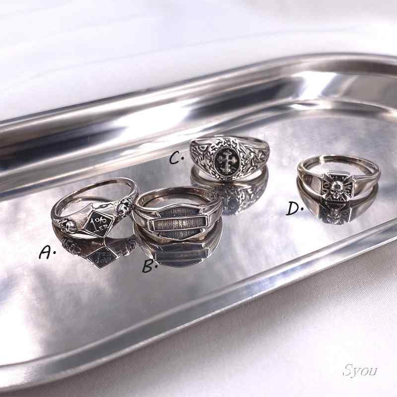 指輪 S925 スター リング シルバーリング スカル 1 % パンク レトロ ジュエリー アメリカ オートバイ メンズ レディース ファッション アクセサリー 4,781円