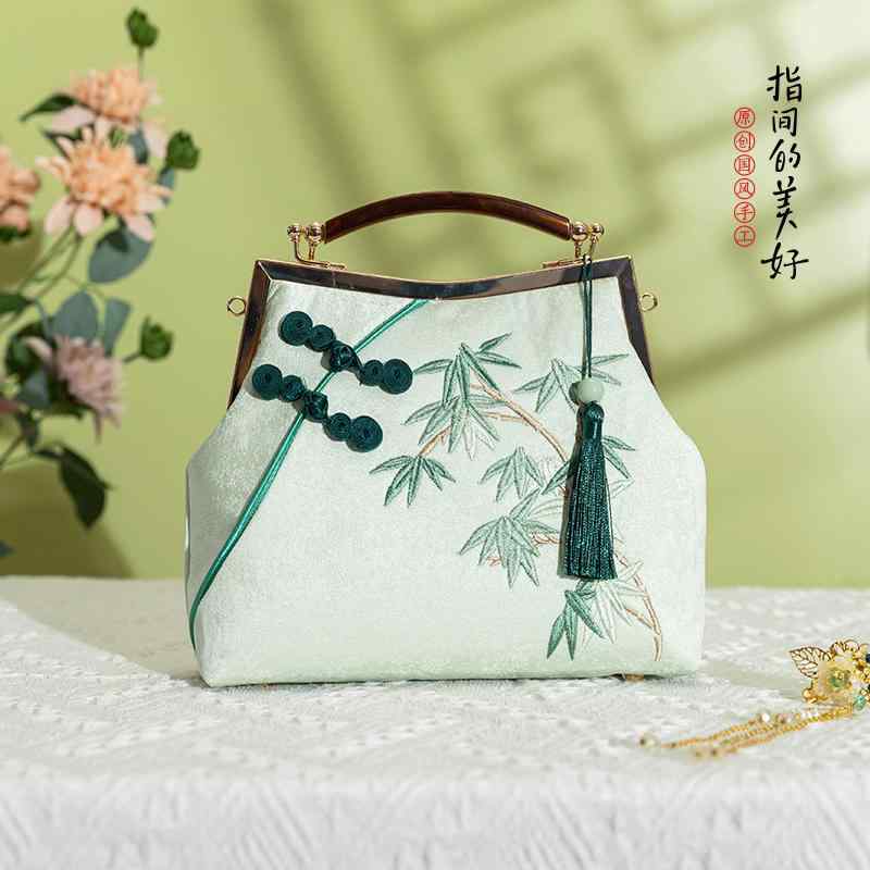 ハンドバッグ レディース チャイナ バッグ 中国 レトロ カジュアル 刺繍 レディース ハンドヘルド クロス ボディ シングル ショルダー ゴールド ファッション