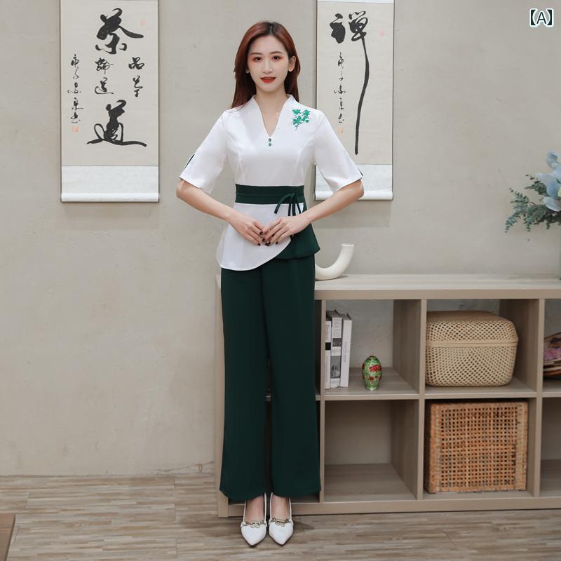 ユニフォーム かまい付ける業 制服 揉み療治 エステ もの言う花赤ちょうちん フットセラピー フットマッサージ 健康さ野球クラブ レディース 流行り物 レディースファッション-ドレス