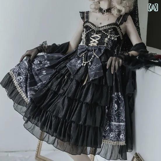 魔女 ロリータ 甘ロリ ゴスロリ 地雷 コスプレ オーセンティック フェアリー プリンセスドレス 激かわいい レディース ファッション