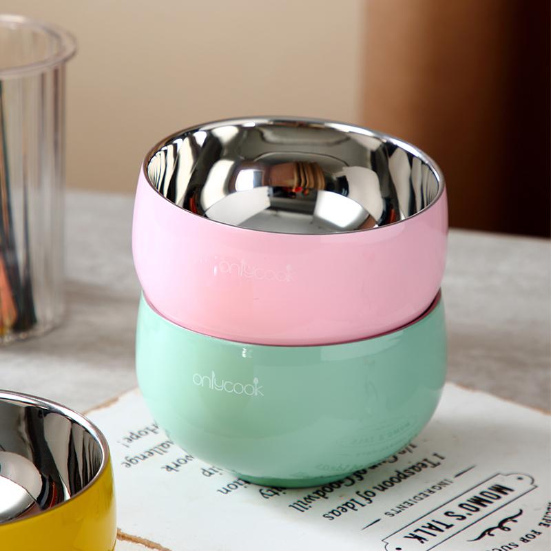 キッチン品 調理器具 家庭 ステンレス ボウル 食品 グレード カラー 子供 落下防止 火傷防止 食器 断熱 食事