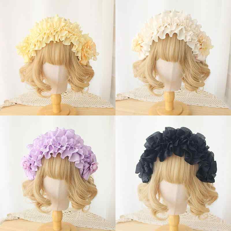 ロリータ ファッション バレエ 多層 レース ゴージャス ロリータ ヘッド バンド ケーキ スカート ヘア アクセサリー 小物 レディース ふりふり