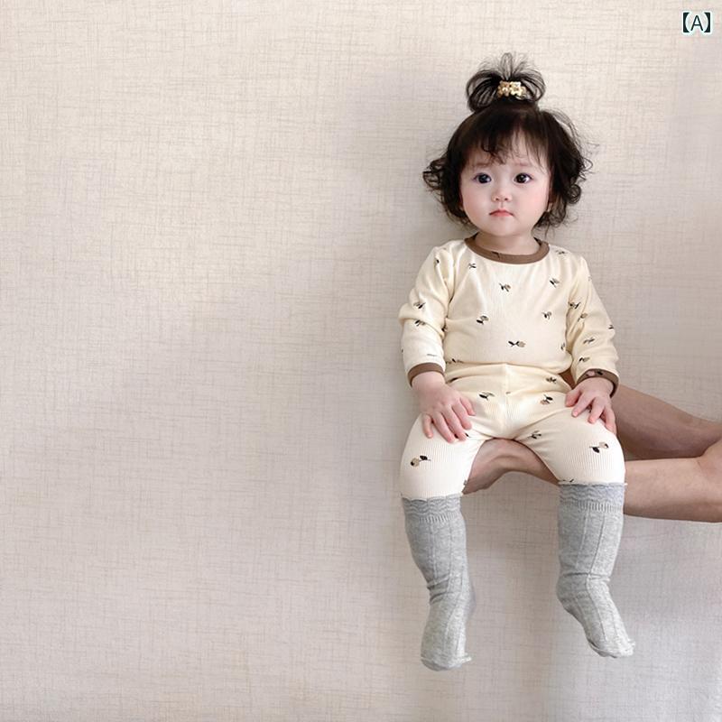 ベビー服 シャツ パンツ パジャマ セットアップ ホームウェア 暖かい 秋 かわいい キュート ギフト 赤ちゃん 品