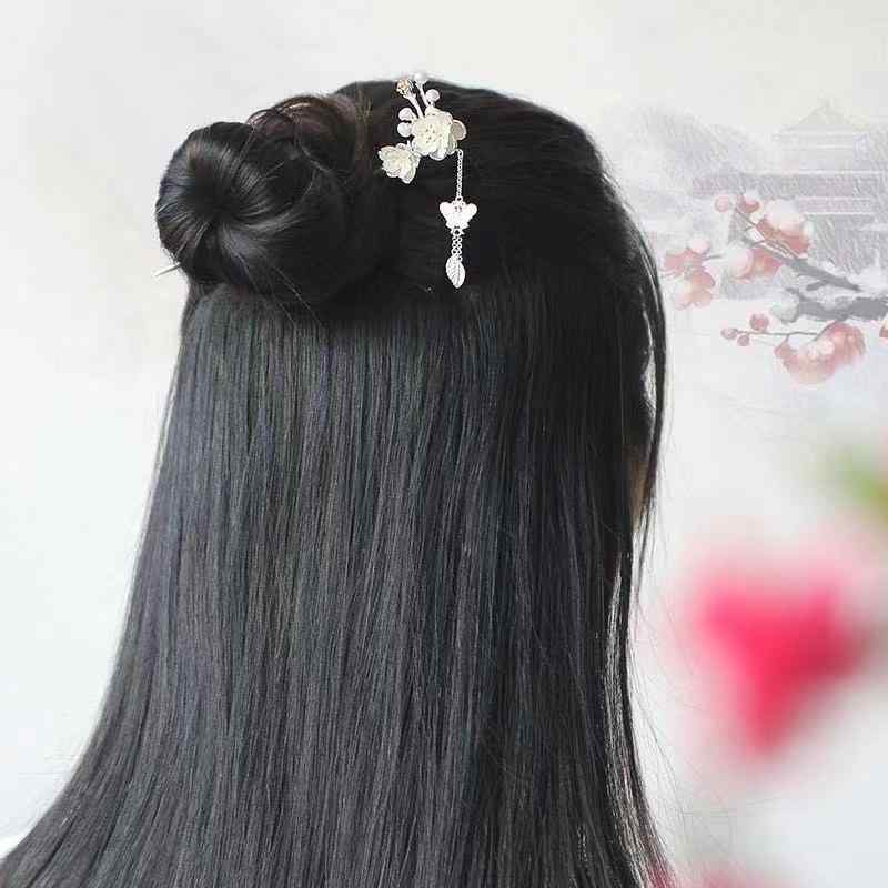 ヘアピン ヘアアクセサリー 髪飾り 頭飾り レトロ かんざし おしゃれ かわいい レディース 花 梅 お団子 ヘッドアクセサリー