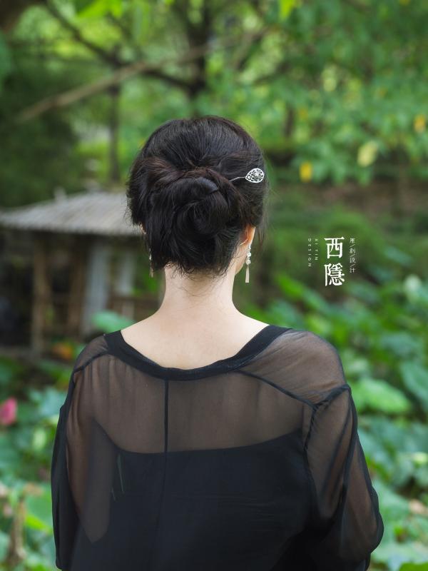 かんざし 髪飾り 唐王朝 夜 パーティー チャイナ風 シンプル 黒檀 木 レトロ ヘアピン ヘアアクセサリー