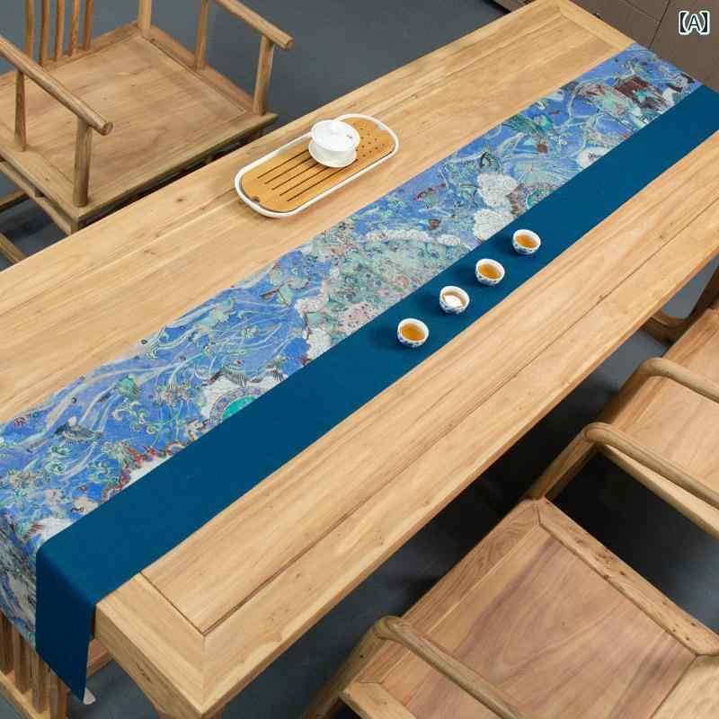 テーブルランナー チャイナ風 レトロ テーブルクロス テーブルカバー テーット ロング 瞑想茶 コーヒーテーブル おしゃれ レトロ インテリア 防水｜セキュアデポ