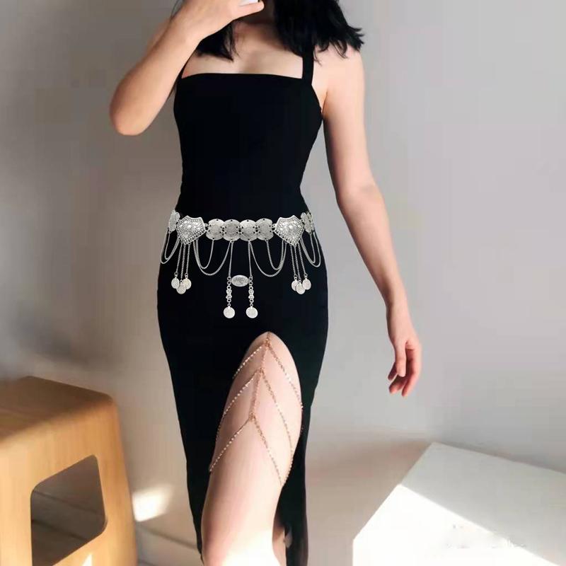 ウエスト チェーン ダンス アクセサリー レトロ 漢服 メタル アクセサリー タッセル ロング スカート 引き締め 敦煌 飛天 ジュエリー