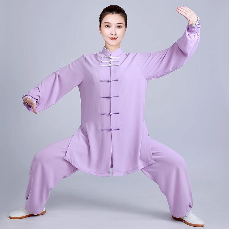 カンフー服 太極拳ウェア 武術着 体操 スポーツ トレーニングウェア 中国 太極拳 練習 競技 パフォーマンス エレガント レディース