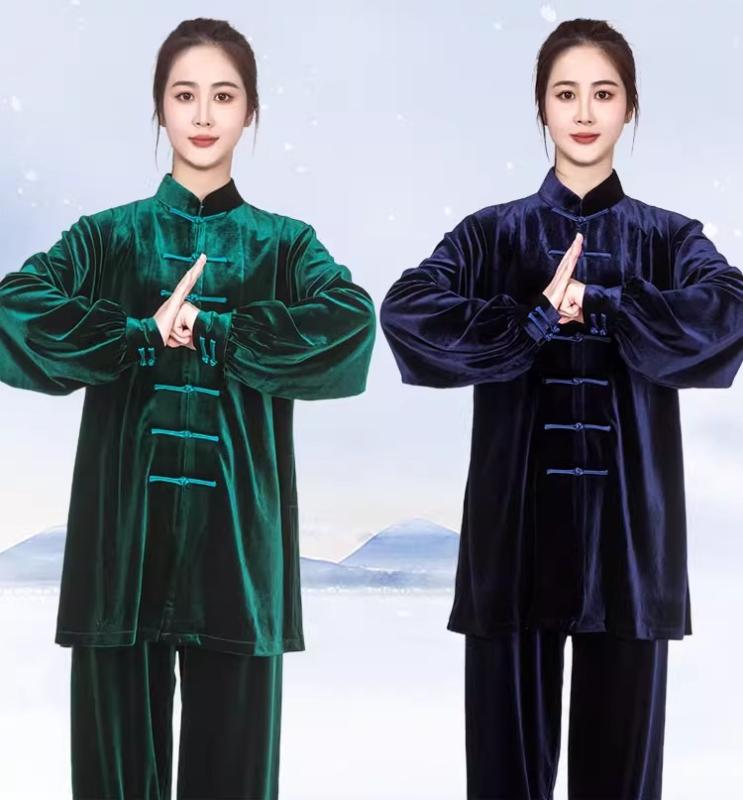 太極拳 カンフーウェア 中国 体操服 トレーニング 起毛 メンズ レディース パフォーマンス エレガント スポーツウェア