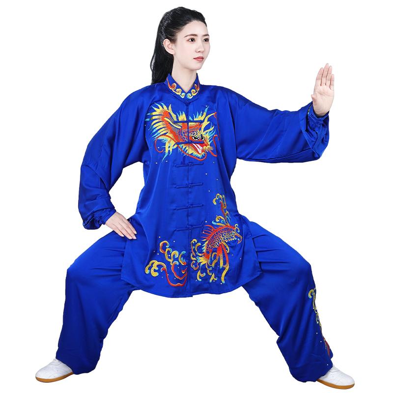 カンフー服 太極拳 体操 スポーツウェア トレーニングウェア コットン 中国 練習 競技 パフォーマンス エレガント メンズ レディース