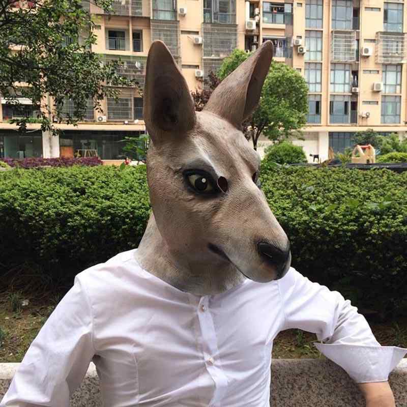 カンガルー マスク 動物 ヘッド ギア かわいい 子供 ラテックス ヘッド ギア ホラー アニマルマスク ヘッド ギア 大人 フルフェイス ユニセックス