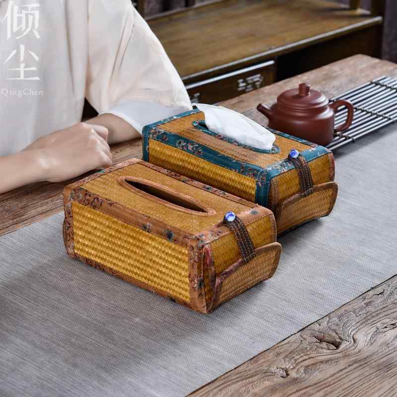 茶道具 収納ボックス ティッシュ 竹 籠 雑貨 卓上 小物 装飾品 テーブルセンター 小さめ 道具 レトロ コレクション