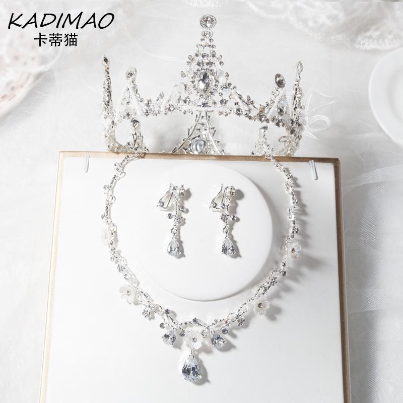 韓国 ベビー 子供 王冠 ティアラ クラウン アクセサリー ヘアアクセサリー 誕生日 パーティー 女の子 プリンセス セット ネックレス イヤリング