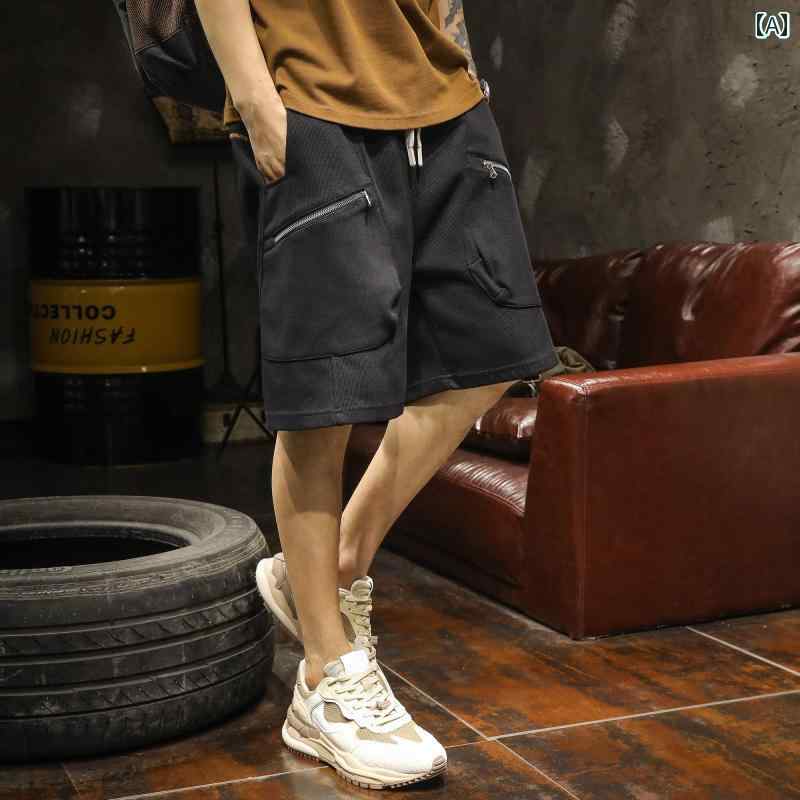 メンズ ファッション アメカジ スポーツ ショート パンツ 夏 ファッション 立体ポケット ワークウェア パンツ ゆったり 五分丈 ストレート