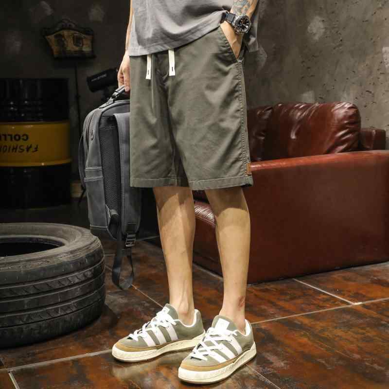 ハーフパンツ メンズ アメリカン オーバー オール 夏 ひんやり 涼しい 快適 クール 5 分 パンツ 大きめサイズ アウター カジュアル ブリーチ ミドル パンツ ストレッチ性 ゆったり ファッション かっこいい カジュアルズボン・パンツ