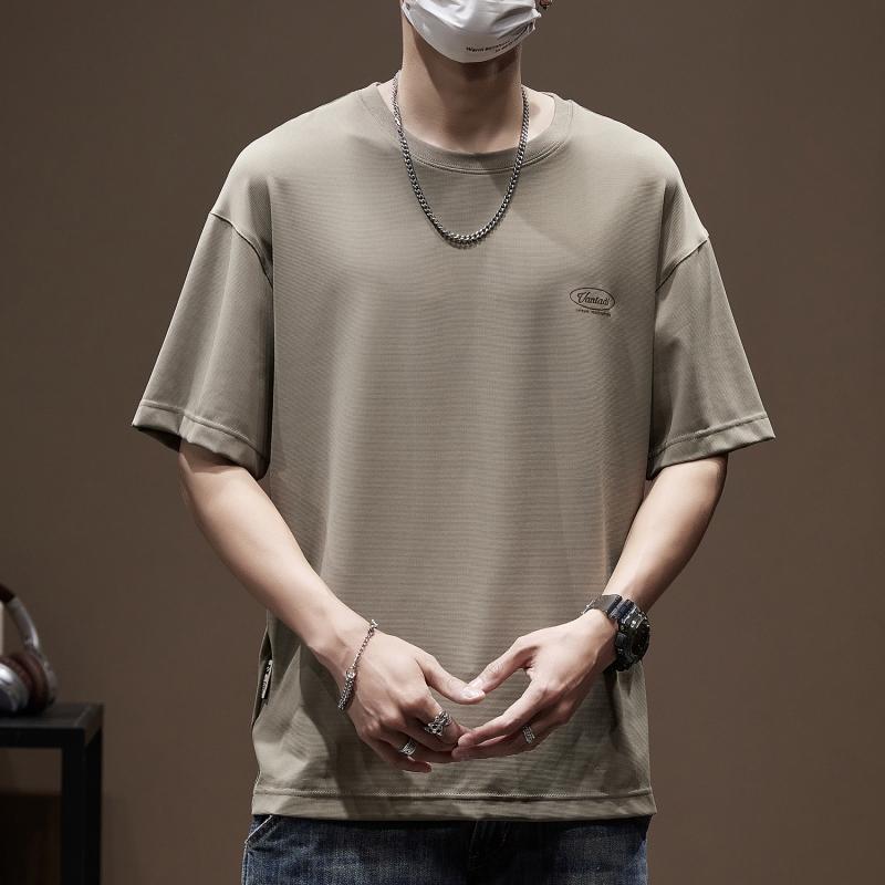 Tシャツ メンズ ひんやり 涼しい 快適 薄手 半袖 シャツ 夏 ゆったり 大きめサイズ 速乾 服 ラウンドネック ファッション