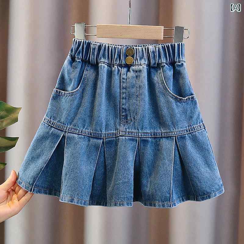 子供服 女の子 スカート ミニスカート デニムスカート かわいい キュート 通園 通学 キッズ ファッション 夏