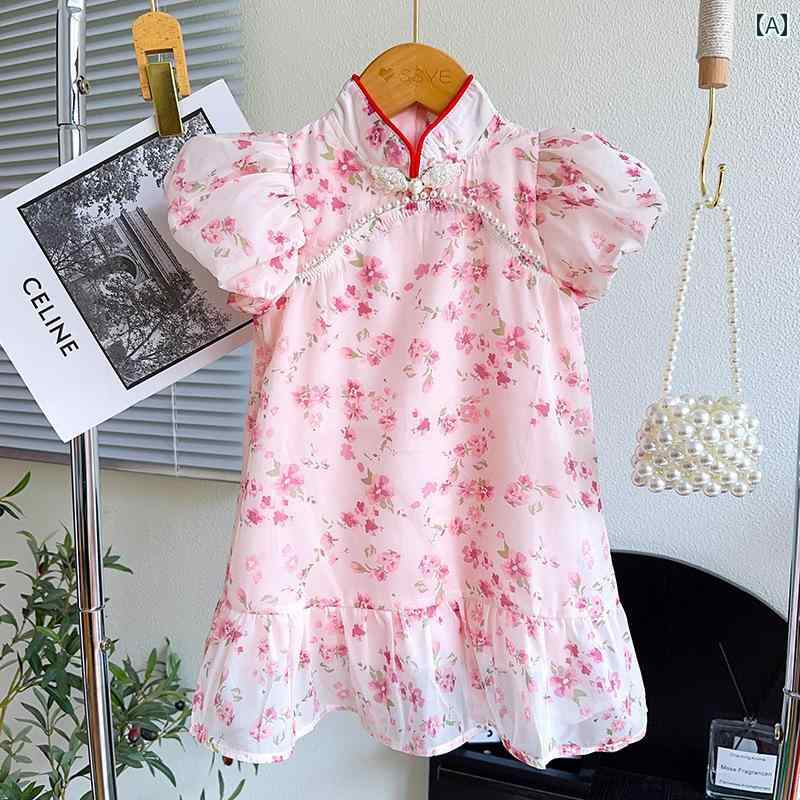 子供服 ドレス ワンピース チャイナ風 夏ドレス リゾートドレス かわいい キュート ラブリー 女の子 キッズ 夏 4,908円