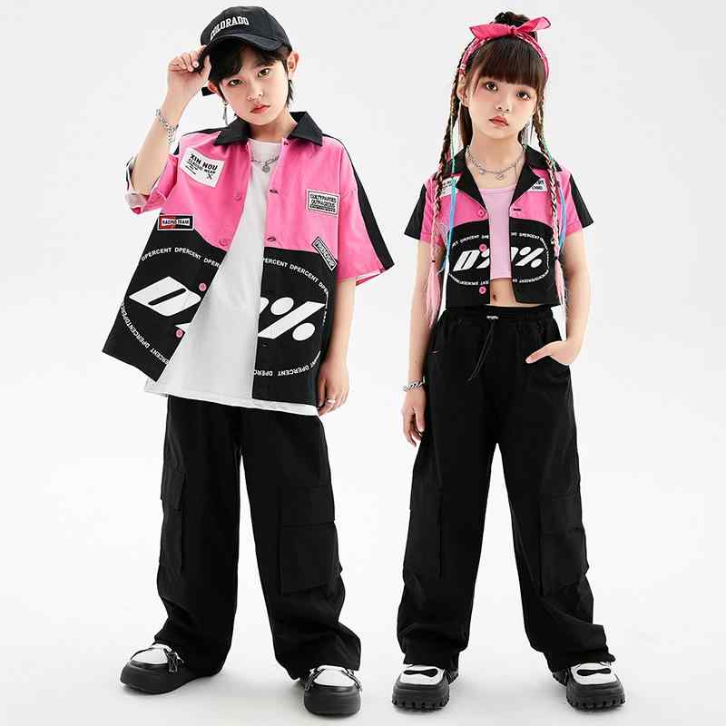 子供服 ヒップホップ パフォーマンス ジャズ ダンスステージ ステージ ストリート 衣装 キッズ 男の子 オートバイ 女の子 クール 夏