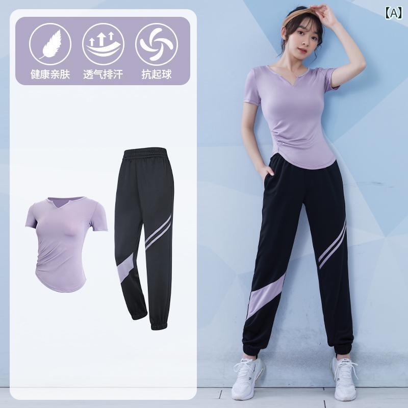 ヨガ 服 セット レディース 夏 ランニング スポーツウェア 半袖 ピラティス トレーニング フィットネス レディース フード 通気性 速乾 吸湿性 ナイロン
