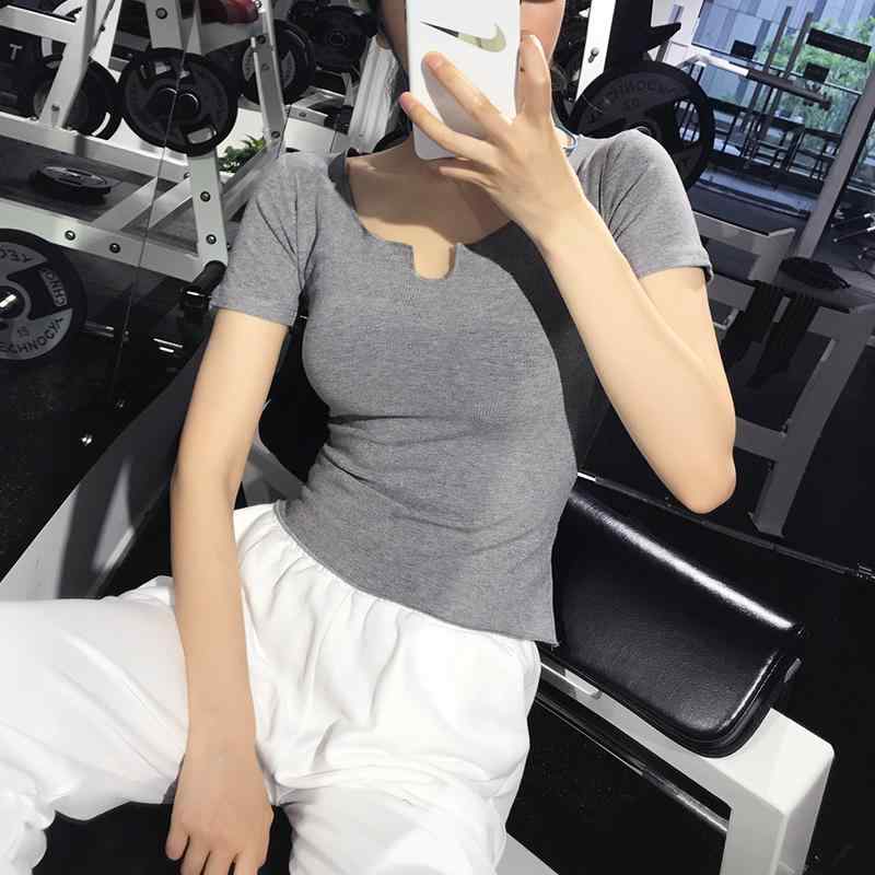 レディース スポーツ Tシャツ 夏 薄手 タイト フィットネス 半袖 セクシー ダンス スリム トレーニング ランニング ヨガ トップス ナイトウェア ルームウェア