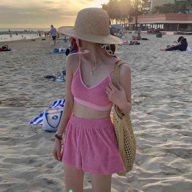 水着 レディース ファッション 夏 プール レジャー 海水浴 ショートパンツ ブリーフ Vネック シンプル 魅惑? 海