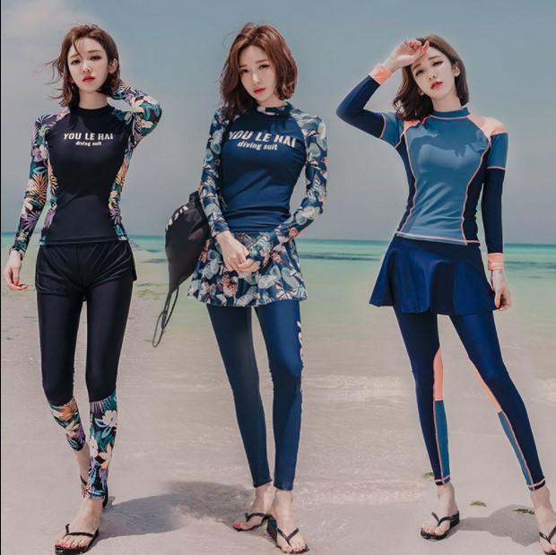 水着 レディース メンズ スイムウェア ラッシュガード セパレート 日焼け防止 長袖 ズボン ウェットスーツ 温泉