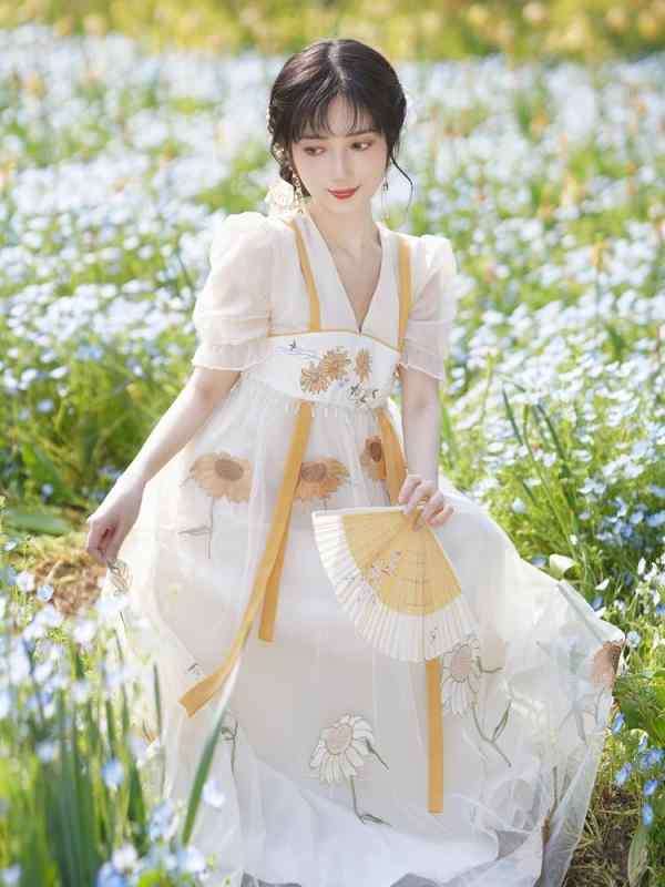 レディース 仙女 瀬戸もの風 刺しゅう ビーズ レトロ お召しもの スコート 漢服 衣装 夏 レディース レディースファッション-ドレス