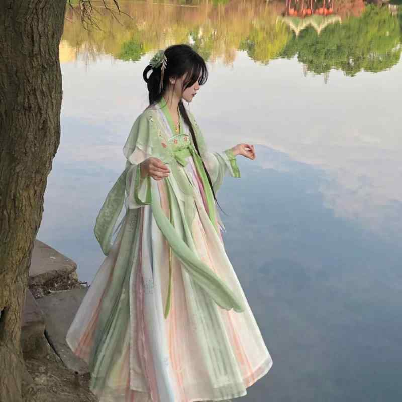 サブカルチャー ロリータ ドレス 仮装 パーティー スカート 唐 時代 胸丈 スカート プリント 夏 プリンセス ガール