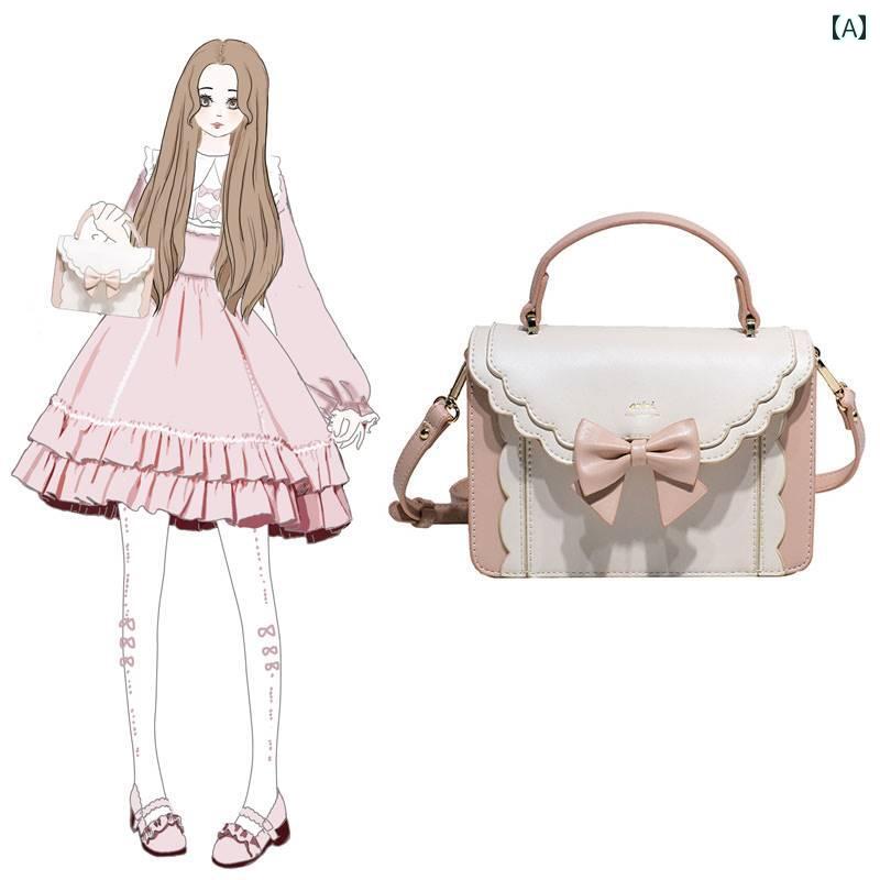 ロリータバッグ ショルダーバッグ リボン 夏 かわいい 愛 ラブリー ガール レディース｜セキュアデポ